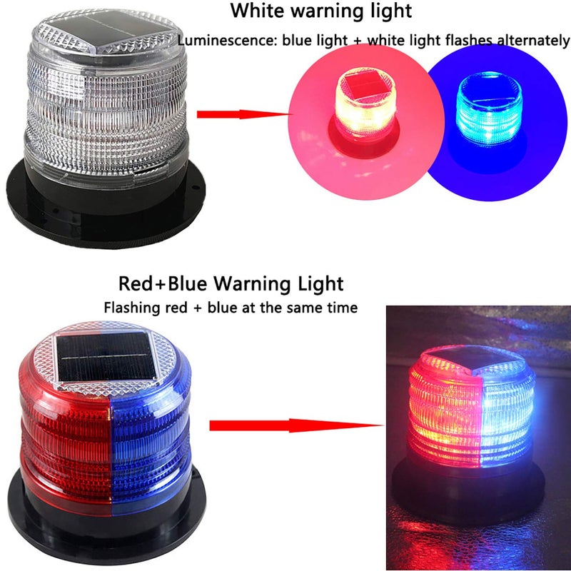 RISOON Solar Strobe Warning Safety Flashing Light/Ceiling Strobe Light, with Strong Magnetic Base Waterproof for Construction, Traffic, Factory, Crane Tower, Boat Navigation (Yellow) - Image 5